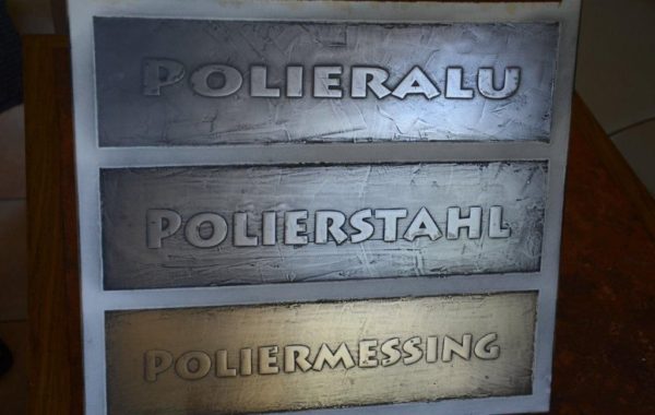 Polierstahl, -Alu und -Messing