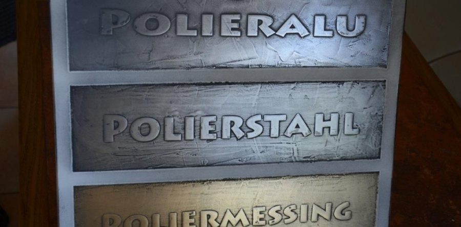 Polierstahl, -Alu und -Messing